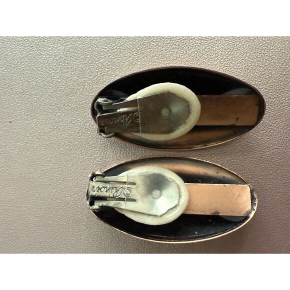 Renoir Copper Earrings Clip On Vintage - Picture 3 of 3